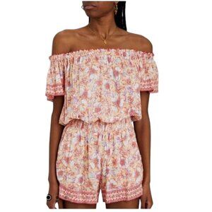 NEW Intermix | Poupette St. Barth Camilla Multi Floral Short Romper Sz M